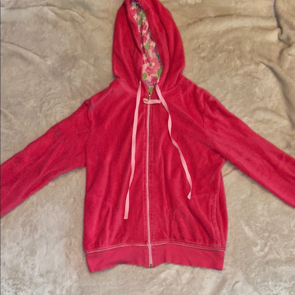 Lilly Pulitzer Pink and Green Floral Jacket
